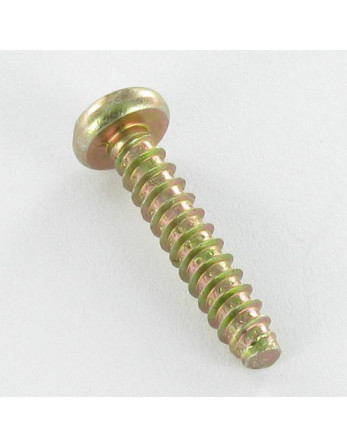 Vis tôle tête cylindrique bombée large Pozi 3.5X19 Bichromaté Sans pointe