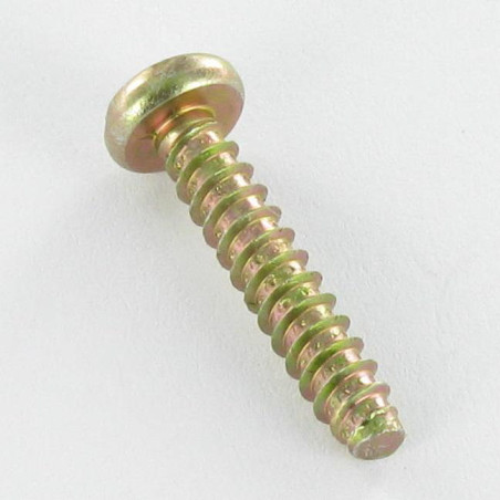 1 x Vis tôle tête cylindrique bombée large Pozi 3.5X19 Bichromaté Sans pointe
