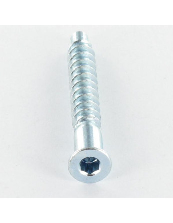 Vis d'assemblage confirmat Tête fraisée Hexagonal creux 7X45 Filet agglo SS Cranté Acier zingué