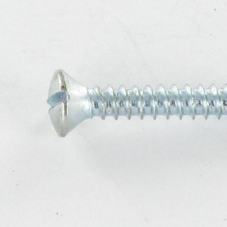1 x Vis tôle Tête fraisée bombée TFB Fendue 3.5X25 Acier zingué
