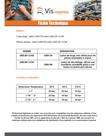 Mamelon FIG 280 Mâle / Mâle 15x21 (1/2") Laiton chrome