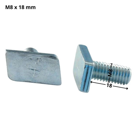 1 x Vis métaux T.LOSANGE M8X18 Acier zingué