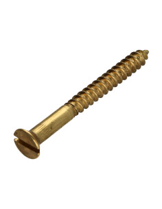 Vis bois Laiton Tête fraisée Fendue 6X70