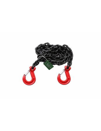 Chaîne d'arrimage 2 Crochet Grade 80 3.5 M Acier brut Noir