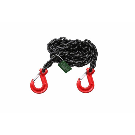 1 x Chaîne d'arrimage 2 Crochet Grade 80 3.5 M Acier brut Noir