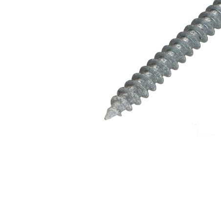 1 x VBA Vis bois agglo Tête ronde TR Pozi N°2 5X50 Acier zingué Laqué blanc RAL9010 blanc pur