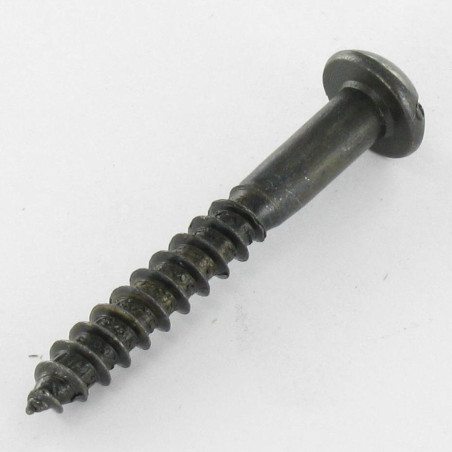 1 x Vis bois Tête ronde TR Fendue 4X30 Acier zingué noir