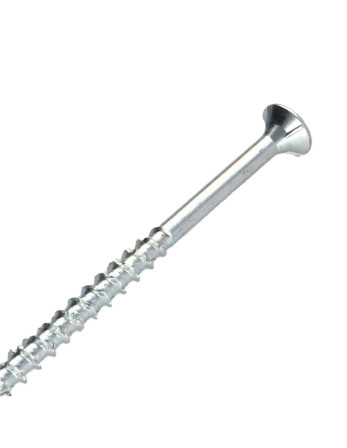 VBA Vis bois agglo Tête fraisée TORX T25 4.5X60 Filetée sur 36 Acier zingué