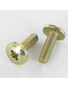 Vis Poelier Pozi M6X24 Diamètre de tête: 14.5 Bichromaté