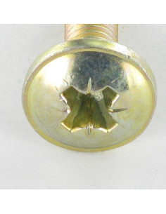 Vis Poelier Pozi M6X24 Diamètre de tête: 14.5 Bichromaté 2