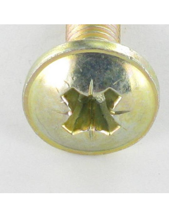 Vis Poelier Pozi M6X24 Diamètre de tête: 14.5 Bichromaté
