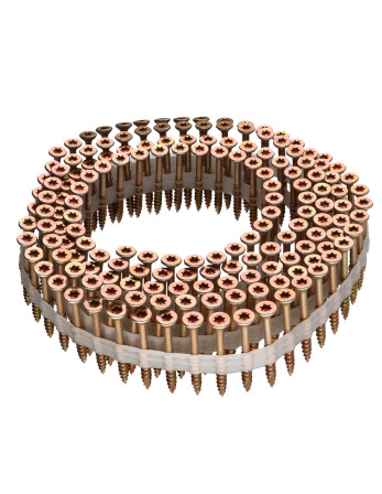 Vendues en rouleau de 160 Vis bois TEKOR Tête fraisée Cranté 4X40 Filetée sur 22 TORX T20 ZBCR3+
