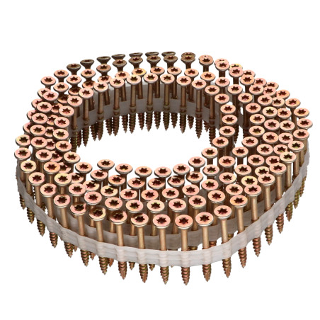 160 x Vendues en rouleau de 160 Vis bois TEKOR Tête fraisée Cranté 4X40 Filetée sur 22 TORX T20 ZBCR3+