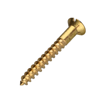 1 x Vis bois Laiton Tête fraisée Fendue 3.5X50