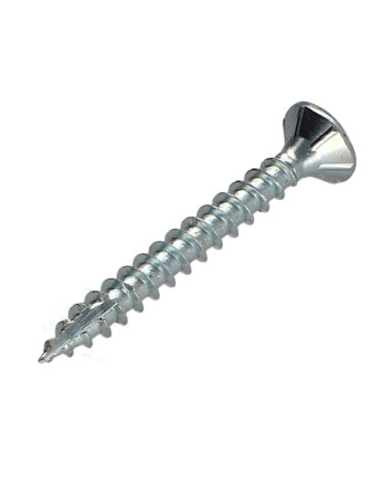 Vis bois TEKOR Tête fraisée Cranté 4X30 TORX T20 Acier zingué 96 heures brouillard salin sans rouille blanche
