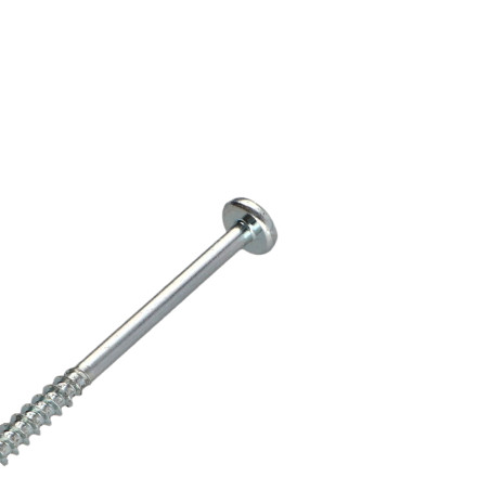 1 x VBA Vis bois agglo Tête ronde TR Pozi N°2 4X70 Filetée sur 42 Acier zingué