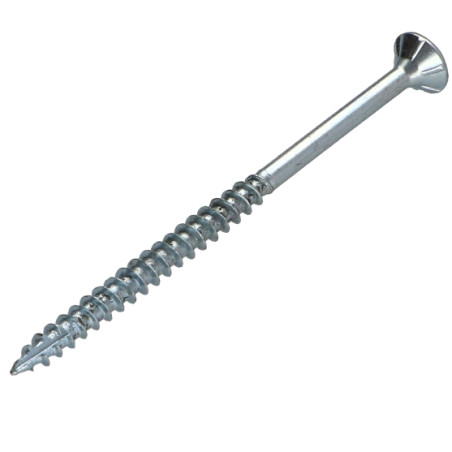 1 x Vis bois TEKOR Tête fraisée Cranté 6X60 Filetée sur 36 TORX T30 Acier zingué Pointe antifendage type 17