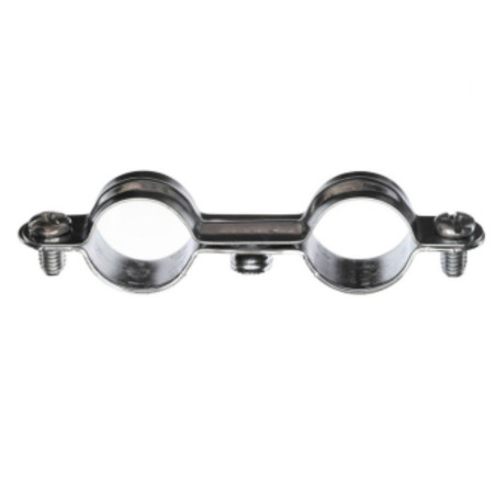 1 x Collier de serrage métallique double M7X150 Diamètre 16 Acier zingué