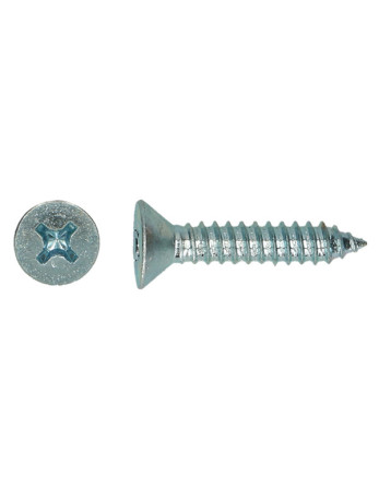 Vis tôle Tête fraisée Phillips n° 3 5.5X16 Acier zingué