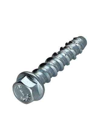 Vis béton Tête hexagonale TH Embase collerette TORX T15 10X90 Acier zingué
