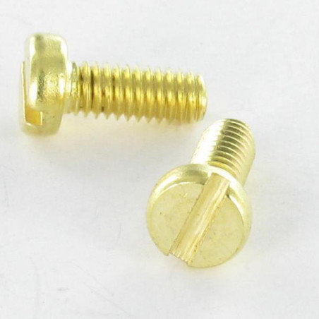 1 x Vis métaux Laiton Tête cylindrique TC Fendue M2.5X4 microvis