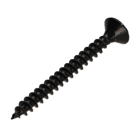 1 x VBA Vis bois agglo Tête fraisée Pozi N°2 4X35 Filetage total Acier zingué noir