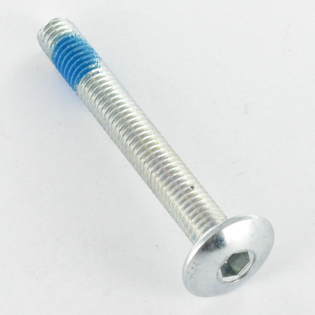 1 x Vis Poelier M8X50 Clé de 5 HC5 Acier zingué Frein filet