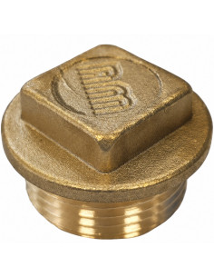 Bouchon mâle Figure 290 33x42 (1"1/4) Tête carrée Laiton