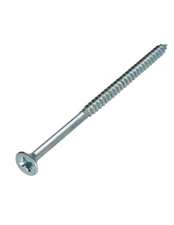 VBA Vis bois agglo Tête fraisée Pozi N°3 6X140 Filetage partiel Acier zingué