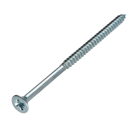 1 x VBA Vis bois agglo Tête fraisée Pozi N°3 6X140 Filetage partiel Acier zingué