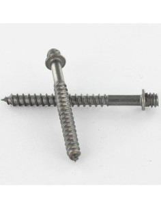 PATTES à Vis bois Acier brut 7X40