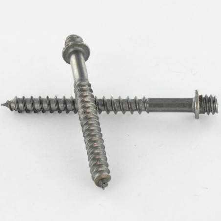 1 x PATTES à Vis bois Acier brut 7X40