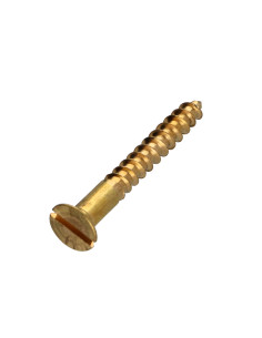 Vis bois Laiton Tête fraisée Fendue 5X35