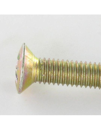 Vis métaux Tête fraisée bombée TFB Pozi M6X35 Bichromaté