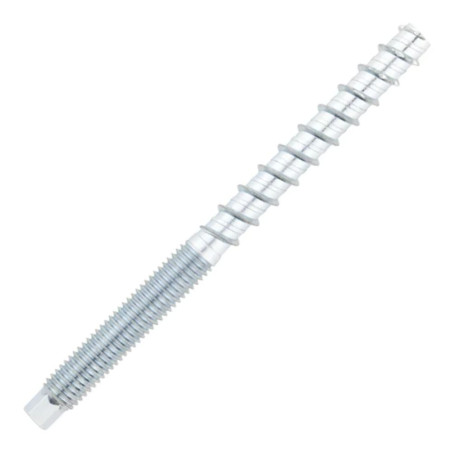 1 x Vis béton Double Filetage TORX T5 6X100 M8 Acier zingué