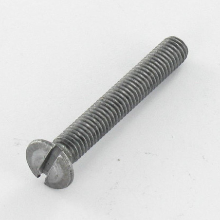 1 x Vis métaux Tête fraisée bombée TFB Fendue M4X25 Acier brut