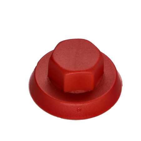 1 x Capuchon Tête hexagonale TH Polyéthylène RAL3003 pour vis autoperceuse ou tole de diam 6.3