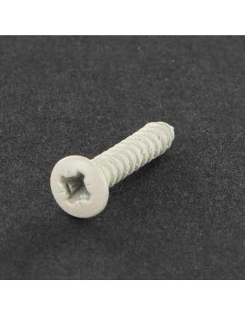 Vis tôle Tête fraisée bombée TFB Pozi 2.9X16 Acier zingué Laqué blanc R9003