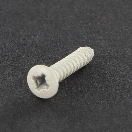 1 x Vis tôle Tête fraisée bombée TFB Pozi 2.9X16 Acier zingué Laqué blanc R9003