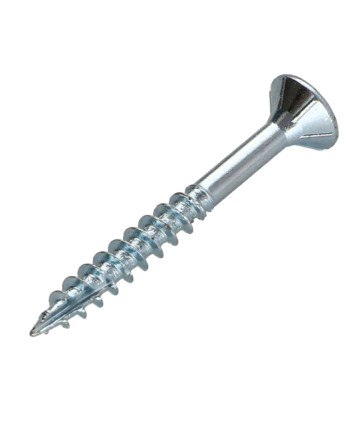 Vis bois TEKOR Tête fraisée Cranté 3.5X50 Filetée sur 30 TORX T15 Acier zingué Pointe antifendage type 17