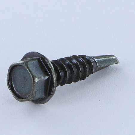 1 x Vis autoperceuse Tête hexagonale TH 6.3X22 Filet tôle Acier zingué noir