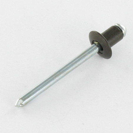1 x Rivet aveugle Aluminium Tige acier 4.8X6 Tête Ronde Standard RAL8014 brun sepia