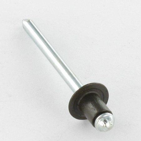 1 x Rivet aveugle Aluminium Tige acier 4.8X6 Tête Ronde Standard RAL8014 brun sepia