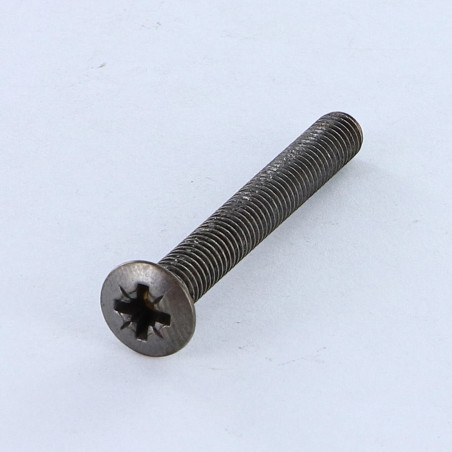 1 x Vis métaux Tête fraisée bombée TFB Pozi M5X40 acier bronze