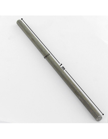 Tige filetée M12 Longueur 1 mètre Classe 10.9 Acier brut