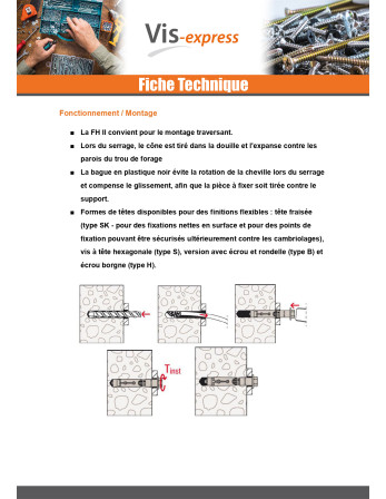 Cheville Acier Fischer FH II 10/10 S