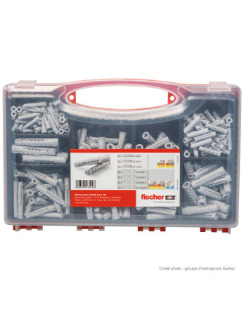 Assortiment de 290 Cheville Universelle Fischer UX Filetée sur SX
