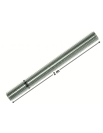 Tige filetée M6 Longueur 2 mètres Acier zingué