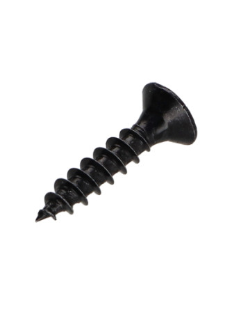 VBA Vis bois agglo Tête fraisée Pozi N°2 4X20 Filetage total Acier zingué noir