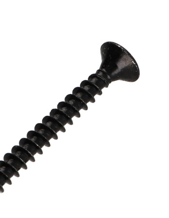 VBA Vis bois agglo Tête fraisée Pozi N°3 6X60 Filetage total Acier zingué noir